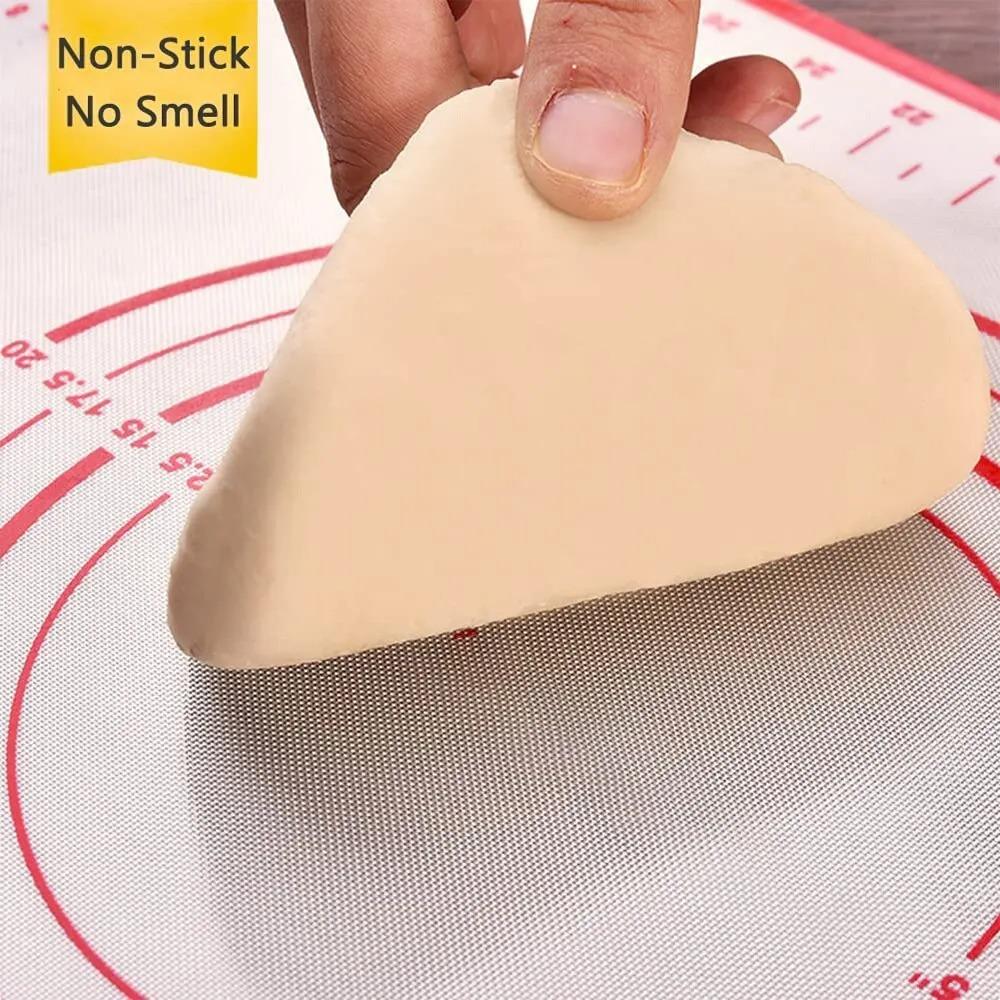 UNTIOR 1 Stück Silikon Backmatte Knetmatte Teigmatte Pizza Kuchen Teigbereiter Küche Kochen Grill Antihaft-Gadgets Backgeschirr