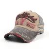 Adjustable Distressed Faded Cap Cow Head Pattern Sunscreen Hats  For Man Women Outdoor Sports