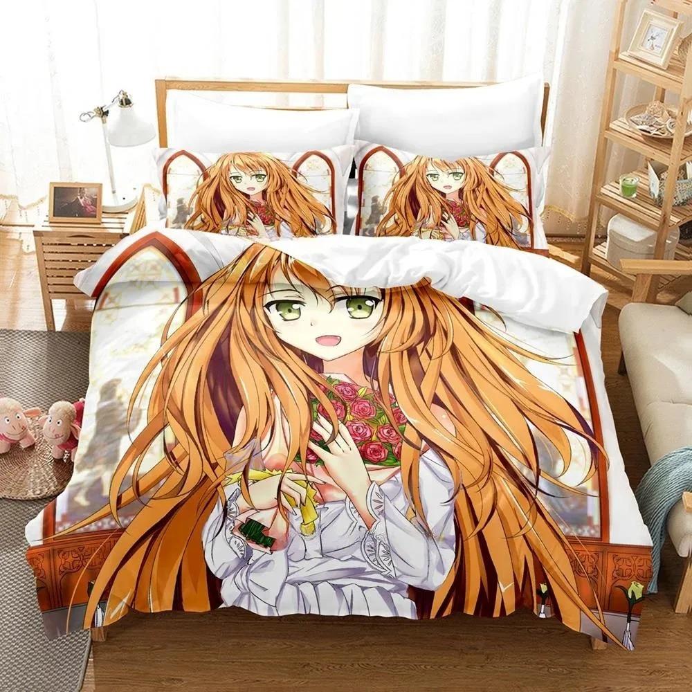 Girl's Bedding Set Anime G-Golden Time Duvet Cover Pillowcase Home Single/Double Bedroom Decor, Teen Adult Gift