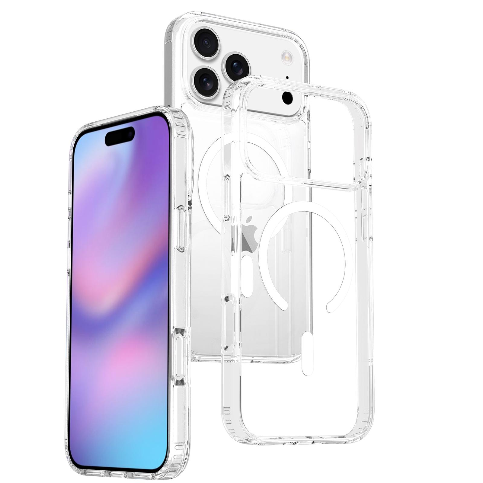 

Кристально прозрачный магнитный чехол для Magsafe для iPhone 17 17Pro 17 Pro Max 17 Air Прозрачный Ударопрочный для Беспроводной Зарядки Чехол iPhone Air
