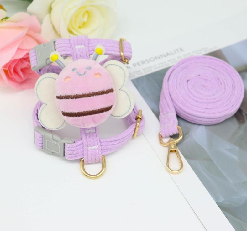 Pet Lightweight Chest Dog, Small Bee Chest, Strap, Dog Walking Leash, Dog Going Out Leash, Medium and Small Dog Chest