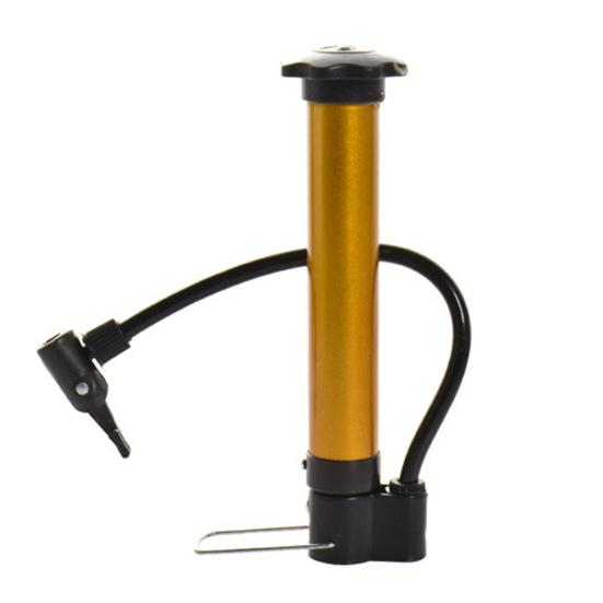 Basketball Manual Pump Mini High Pressure Bike Pump, Portable Air with Foldable Pedal Pedal, Aluminum Alloy Tire Inflator for Road Mountain