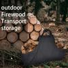 Supersized Canvas Firewood Carrier Oxford Camping Barbecue Firewood Tote Bag Fireplace Log Storage Bag Outdoor BBQ Tools