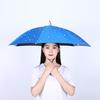 Folding Umbrella Hat For Fishing Windproof Sun Protection Umbrella With Elastic Headband Portable Umbrella Hat