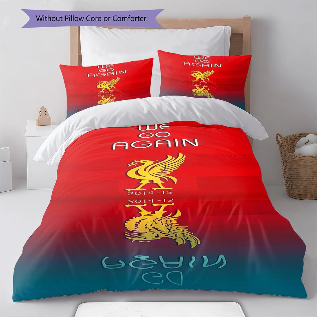 Liverbird logo Pattern Bedding Quilt Set Quilt Cover Pillowcase Home Decoration Birthday Gift (1 * duvet cover + 2 * pillowcase, without core)