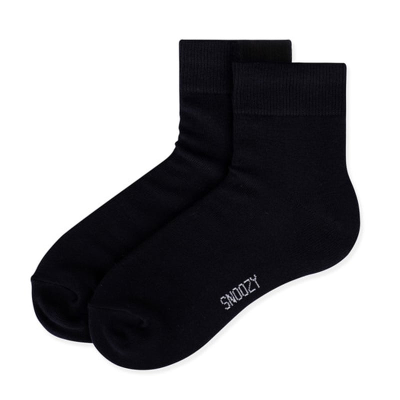 SNOOZY Cotton Middle Socks - Black