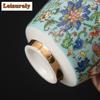 100ml Chinesische Emaillefarbene Keramik-Teetasse Personalisierte Palaststil-Meistertasse Tee-Paar Verkostungs-Teeschale Trinkgeschirr Geschenk