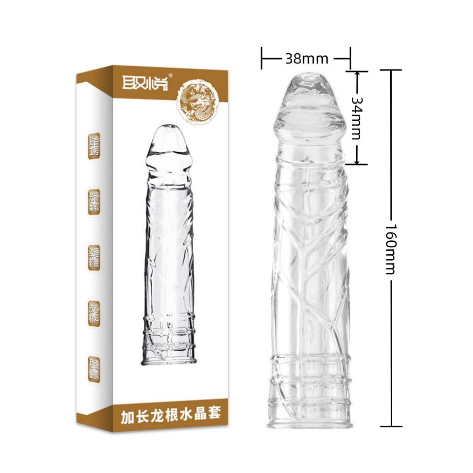 Verdicken Sie den Penis, vergrößern Sie die Hülle, wiederverwendbares Kondom, Penisverlängerung, Verzögerung der Ejakulation, Sexspielzeug für Männer, Intimartikel, 4 Arten