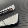For Harley Sportster Softail Dyna Electra Glide Motorcycle LED Sickle Rearview Side Mirror With Flowing Water Turn Signal
