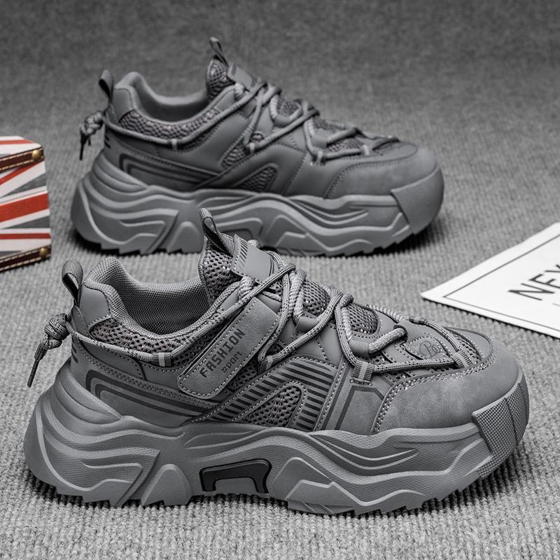 New Fashion Men 's Four Seasons Comfortable Thick Sole Shoes Students BoysTrending Soft Sole Breathable Casual Running Sneakers