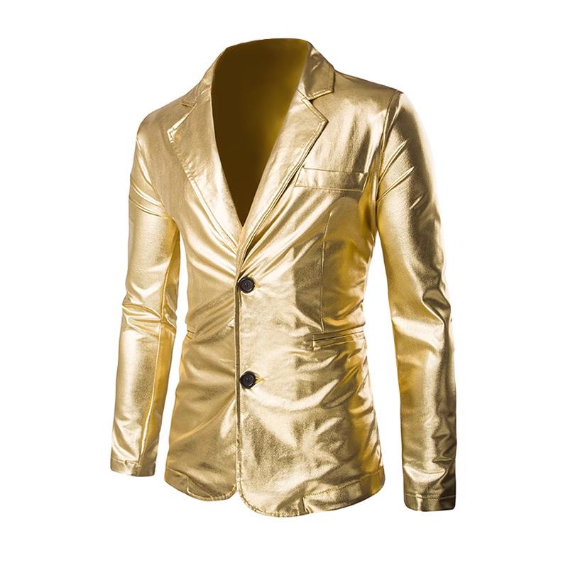 

2025 European & American Slim Fit Shiny Casual Men s Suit Set 3XL