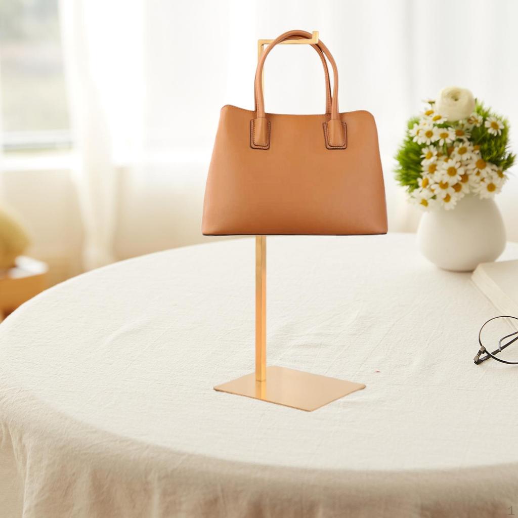 Purse Display Stand Adjustable Height Space Saving Portable Bag Hanger Handbag Exhibitions,