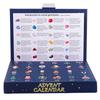Crystals Xmas Countdown Calendar 24pcs Colorful Collectible Crystals Rock Present Box For Collectibles