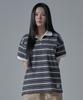 WAARFORWOMAN Wt-61 Rugby Half Collar Short Sleeve T-Shirt_Charcoal