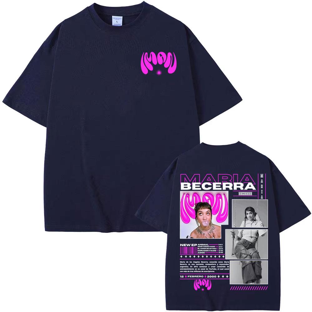 Singer Maria Becerra Album Tour 2025 Merch T Shirts Fashion Hip Hop Street Tshirt Unisex Women High Quality Comfort Cotton T Shirt