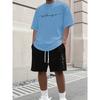 Men's Comfortable Round Neck T-shirt and Casual Drawstring Shorts Set, a Lightweight Summer Outfit Suitable for Daily Life and Sports Activities