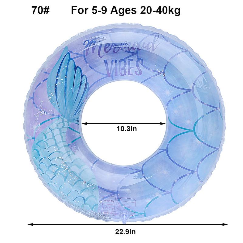 Rooxin Mermaid Swimming Ring Inflatable Pool Float For Adult Kids Swimming Circle Baby Swim Tube Water Play Swimming Pool Toys
