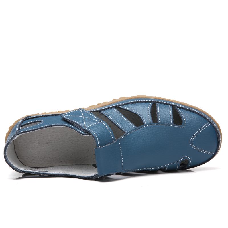 Fashion Ladies Summer Spring Casual Loafers Shoes Genuine Leather Women Flat Shoes Zapatos Mujer Chaussures Femme