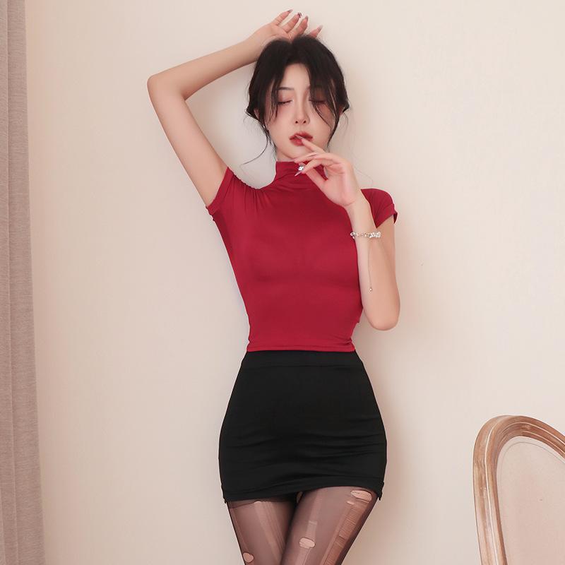 Cosplay Costume Fitting High Neck Office Girl Secretary Outfit Lolita New In Matching Sets Sexy Lingrie Women Female Underwear