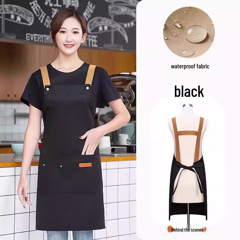 Waterproof Apron with Custom Logo for Catering, Restaurants, Cafes, and Milk Tea Shops One Size