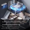 199-Speed Turbo Desktop Fan with Stepless Speed, Auto Oscillation, Ambient Light, USB Rechargeable & Brushless Motor