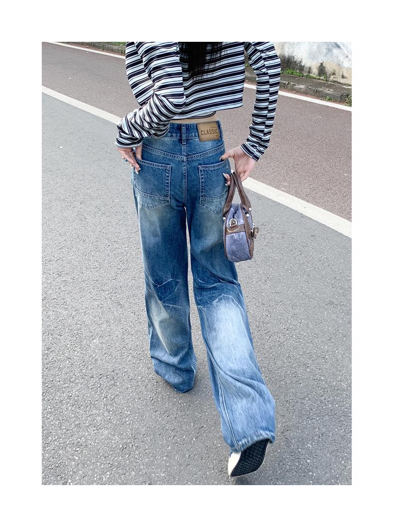 Early Autumn Retro Mid-Rise Flare Jeans with Extended Length for Women