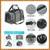 Outop Expandable Pet Carrier for Cats and Small Perfect for Cat Emergency and Large 9kg Weight Capacity with Blue Dogs, Foldable, Outings, Drives,