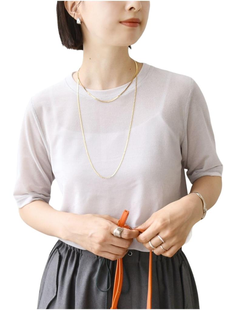 SHIPS for Women Hand Washable Sheer Short Sleeve Light One Size Pullover, Gray, 312340171,