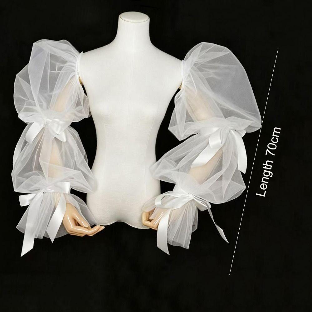 Ruffled Bubble Sleeves Fairy Sleeves Party Sleeves Elegant Bridal Evening Sleeves  Photo Props
