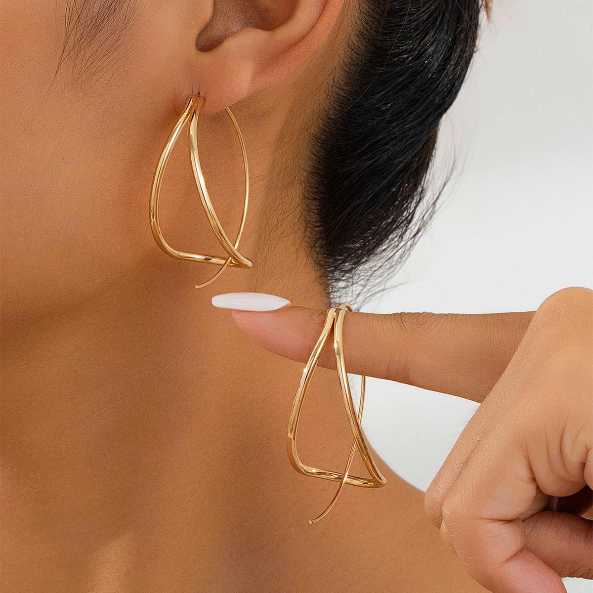 

1 pair of floral print earrings creative romantic temperament simple geometric ear jewelry women s pastoral earrings