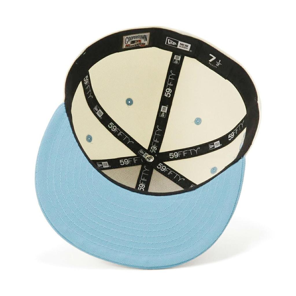 New Era newera cap 59FIFTY 14666279 NER35C0322 MLB New York Yankees NY ChromeSky Blue White SIDE PATCH 2-Tone ONSPOTZ special order Men's Women's hat