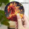 2026 Year of The Horse Fridge Magnet Acrylic Auspicious Horse Refrigerator Magnet Chinese New Year Festival Home Kitchen Door Locker Decoration