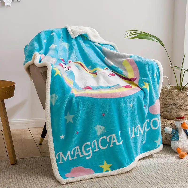 100x140 см теплое одеяло с изображением животных из мультфильмов — фото 7