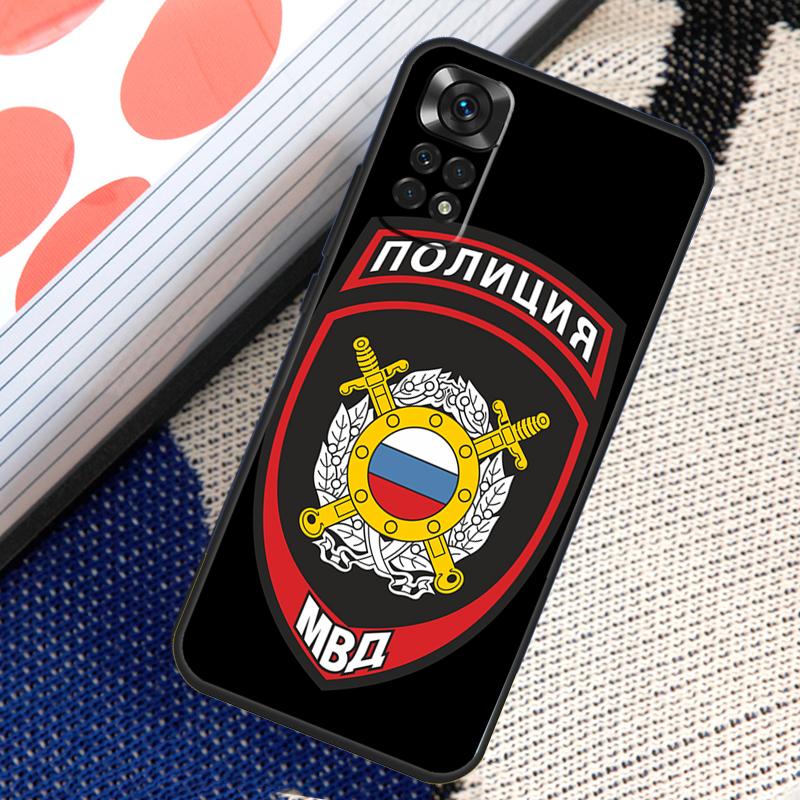 Russia National Police Logo Case For Xiaomi Redmi Note 11 10 8 9 12 Pro Note 11S 10S 9S 8T Redmi 10 10C 12C 9C 9T Cover
