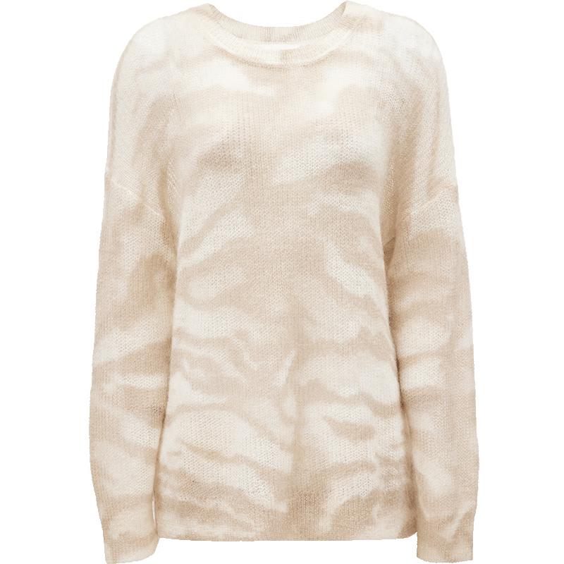 

ONLY Women s Relaxed Fit Zebra Print Knit Sweater S