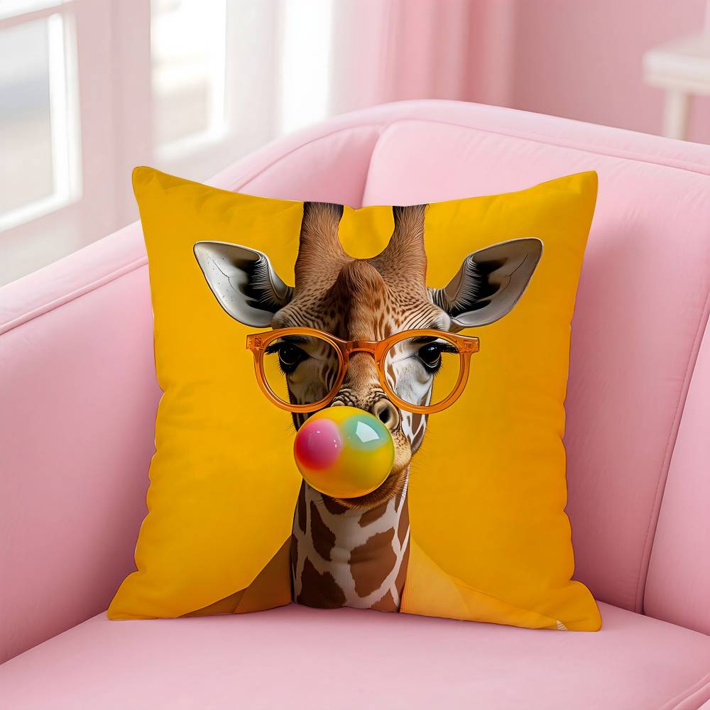 Vibrant Animal Bubble Fashion Tiger Pillow Case Pattern Printing Pillowcase Living Room Sofa Cushion Cover Bedroom Room Decor