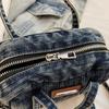 Vintage Denim Women's Small Purse and Handbags Large Capacity Bowling Crossbody Bags Versatile Shoulder Bags CLE