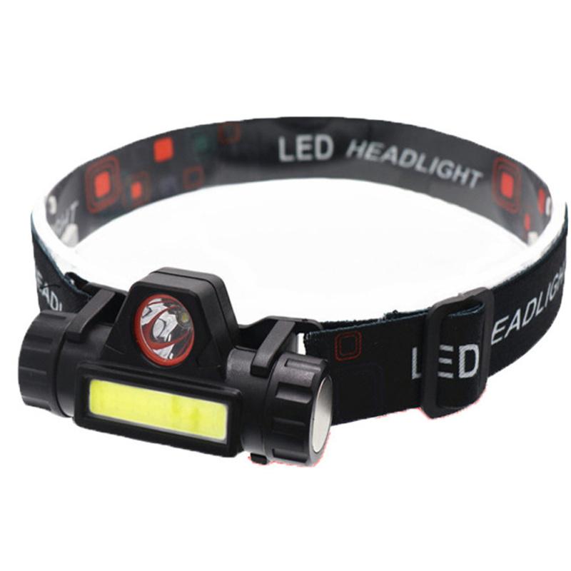 Led Xpe+cob Headlight USB Rechargeable Headlamp Head Torch Outdoor Waterproof Camping Head Light
