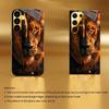 High-end PhoneCase Luxurious Lion King Electroplating Glass PhoneCase for Samsung Galaxy S26 S25 S24 S23 S22 S21 FE,Ultra,Plus