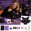 Kit Patchwork di Halloween - Set di Tessuti 3D con Toppe Colorate e Istruzioni per Adulti e Adolescenti, Kit da Cucito Fai-da-Te per Decorazioni Festive