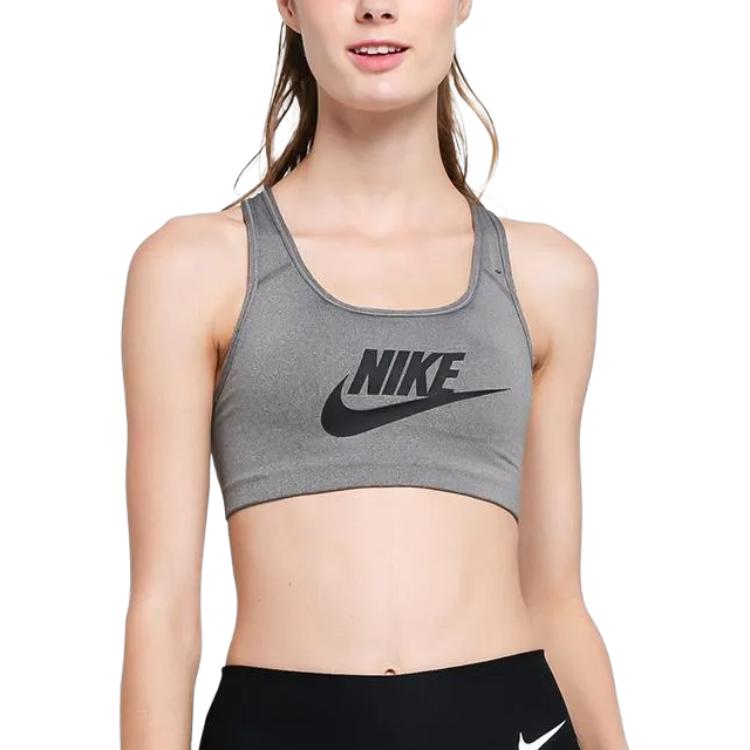 Nike Logo Print Schnelltrocknendes Sport Tank Top Damen Tops Grau 899371-091