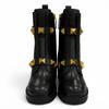 Excellent Valentino Garavani Short Boots Black Leather Women 37.5 WW2S0CJ2 Used