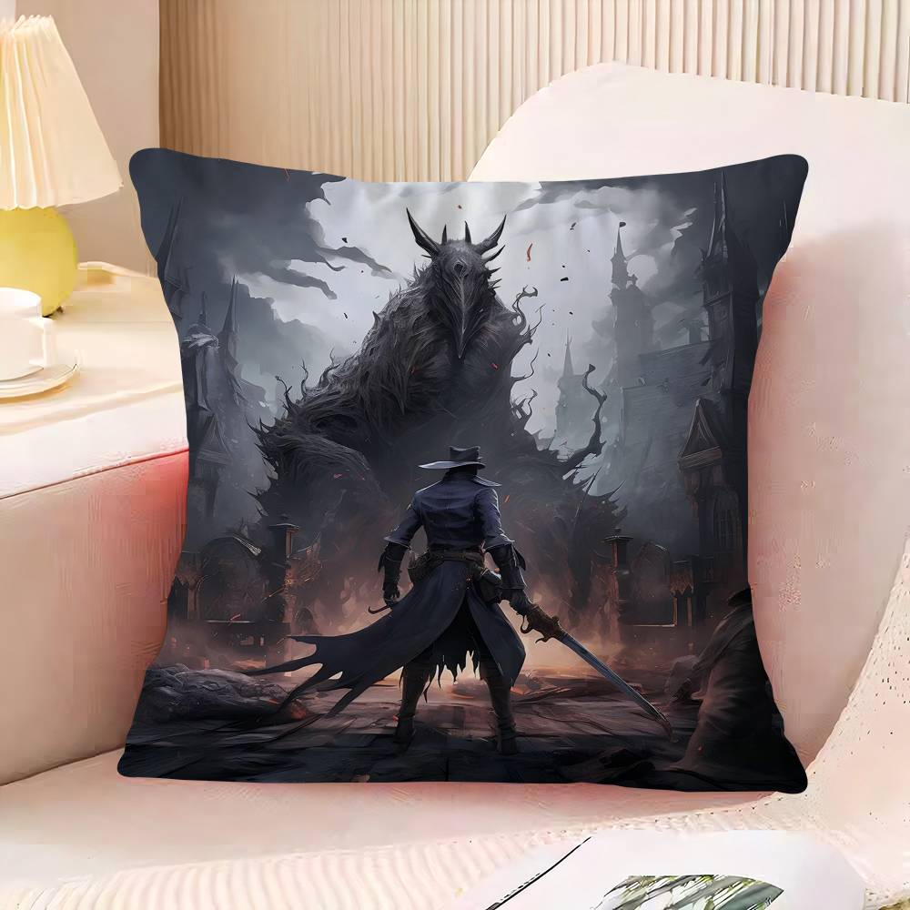 Anime Bloodborne Stitch Lucky Dragon Pillow Cover Sofa Cushion Cover Home Room Decoration Children Gift