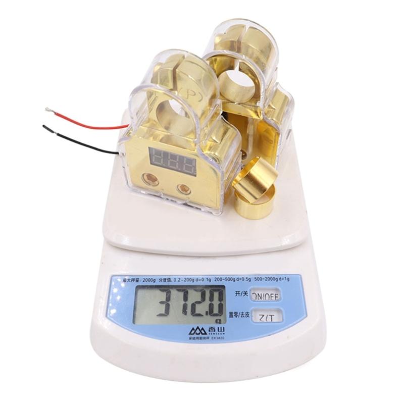 Car Battery Terminals Connectors Voltmeter Positive Negative Battery Shim Battery Post Clamp Cable Ends for Car Trailer