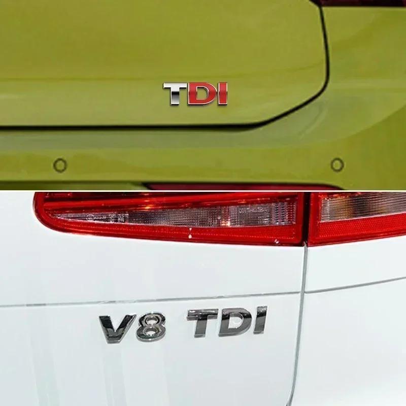 3D Metal silvery TDI logo car rear Emblem sticker For Volkswagen POLO passat b5 b6 b7 golf 4 5 6 7 vw Tiguan Jetta Golf MK7 MK5