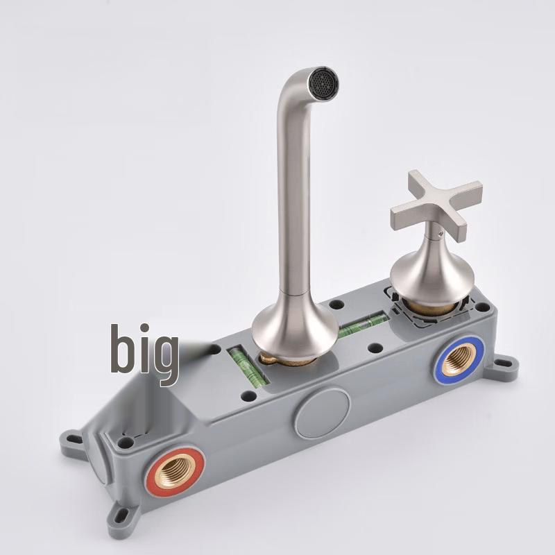 TLXT Concealed Wall-Mounted 3-Hole Hot & Cold Bathroom Faucet