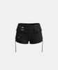BADBLOOD Delta Utility Cotton Rib Foldover Shorts - Black