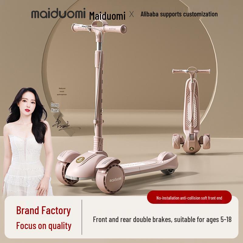 

Maidomi Folding Kick Scooter for Kids Ages 6-12, Large 3+ Design for Boys & Girls