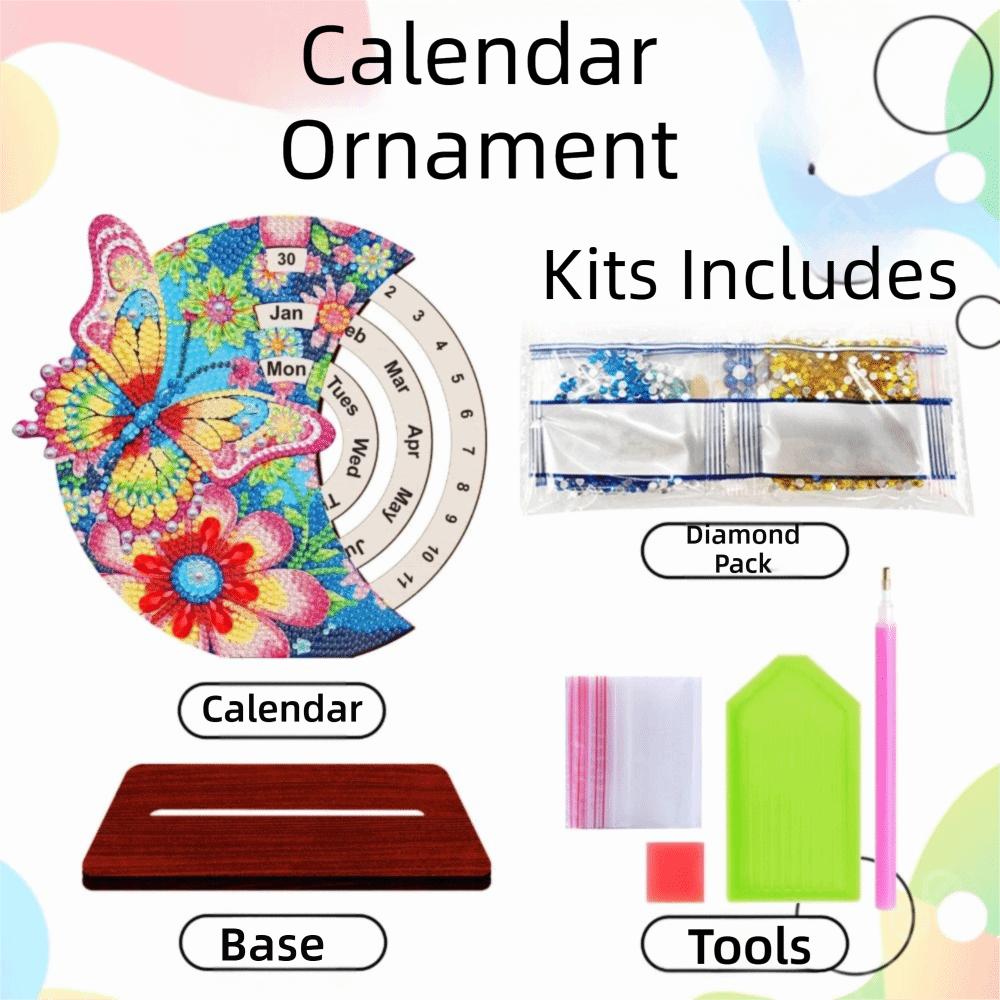 Holz Diamantmalerei Kalender DIY Diamantmalerei Kalender Heim Schreibtisch Dekoration