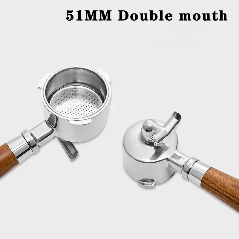 11MM 1 Ears Handle Filter for Delonghi Dedica EC681/681 Stainless Steel Coffee Double Mouth Splitter Portafilter Barista Tool